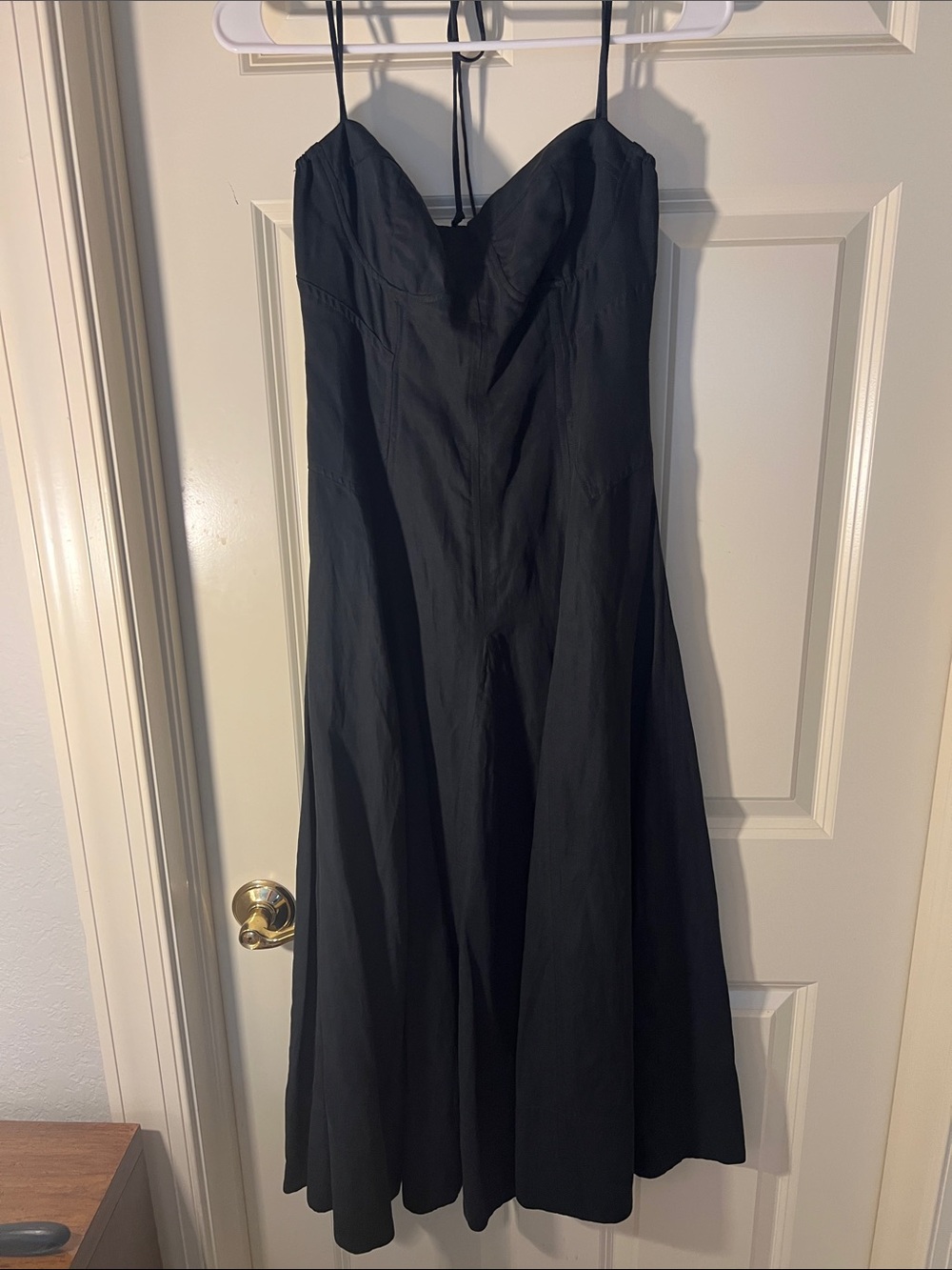 Ulla Johnson Black Strapless A-Line Midi Dress